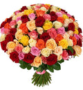 101 Multi-Colored Roses Bouquet