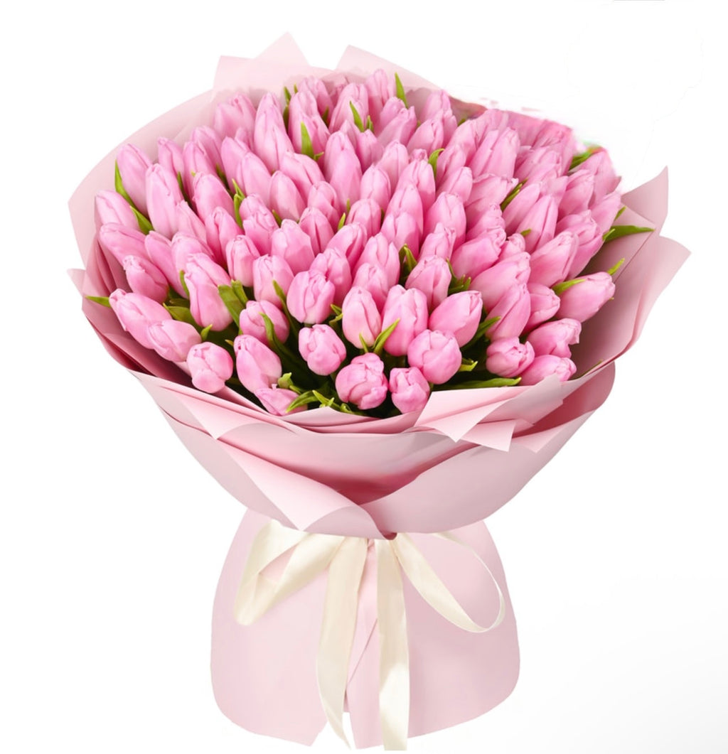101 pink tulips