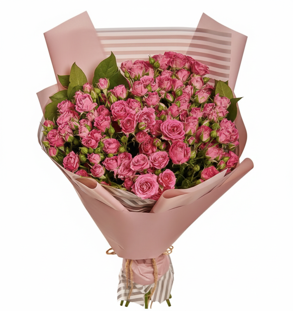15 Pink Spray Roses “To My Cutie” Bouquet