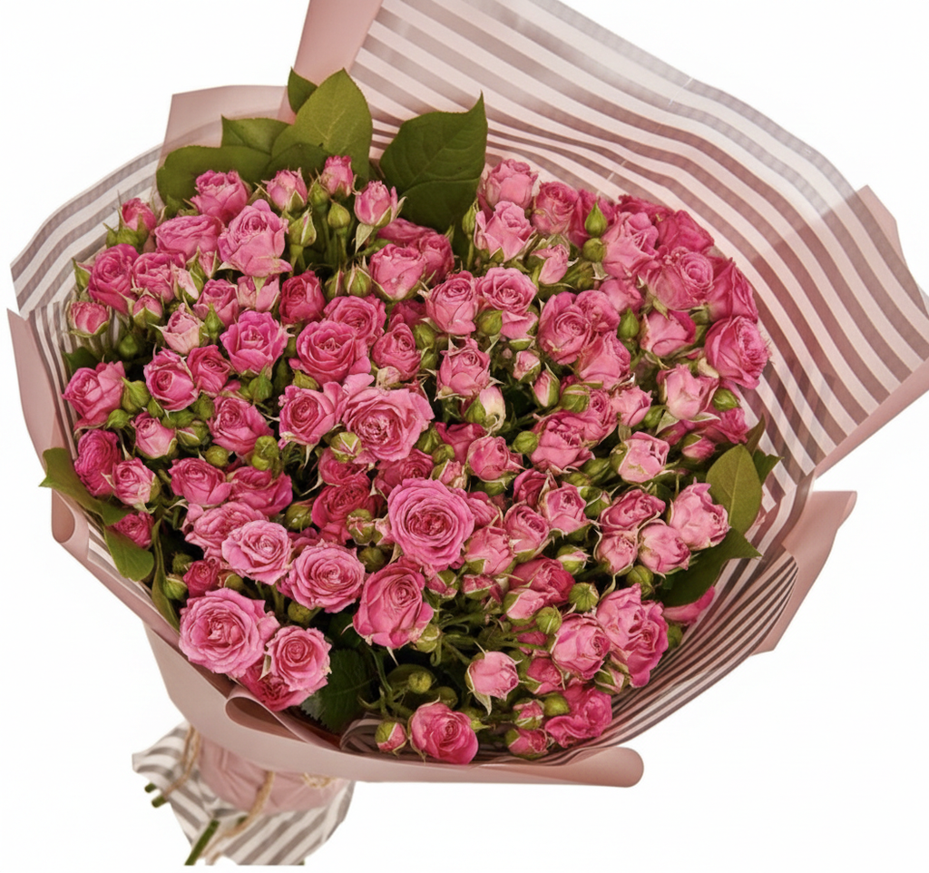 15 Pink Spray Roses “To My Cutie” Bouquet