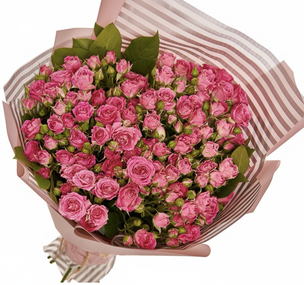 15 Pink Spray Roses “To My Cutie” Bouquet
