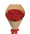 15 Red Roses Bouquet in Eco Packaging – Sustainable Floral Gift
