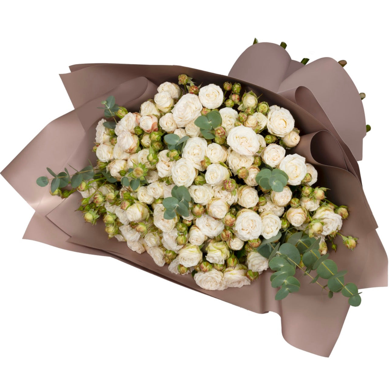 21 Cream Peony Spray Roses Bouquet