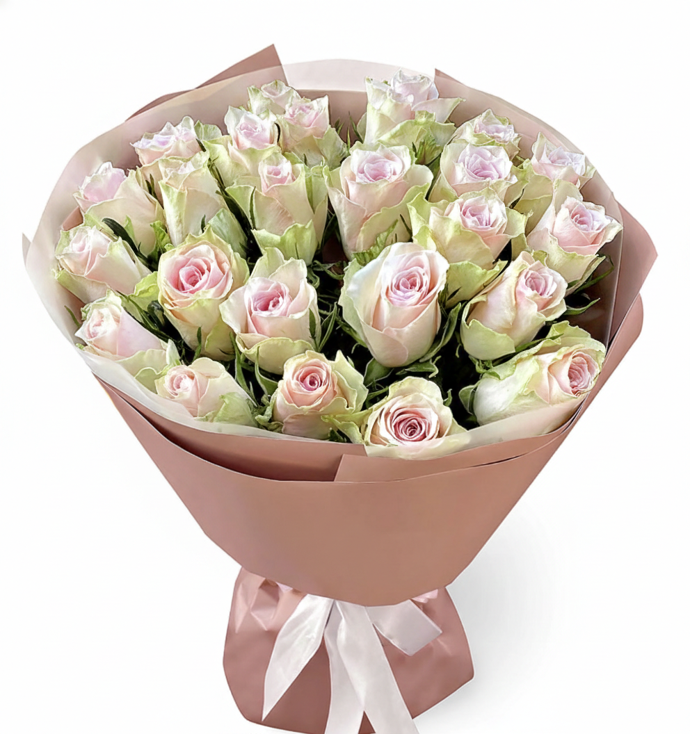 25 Pink Athena Roses Bouquet
