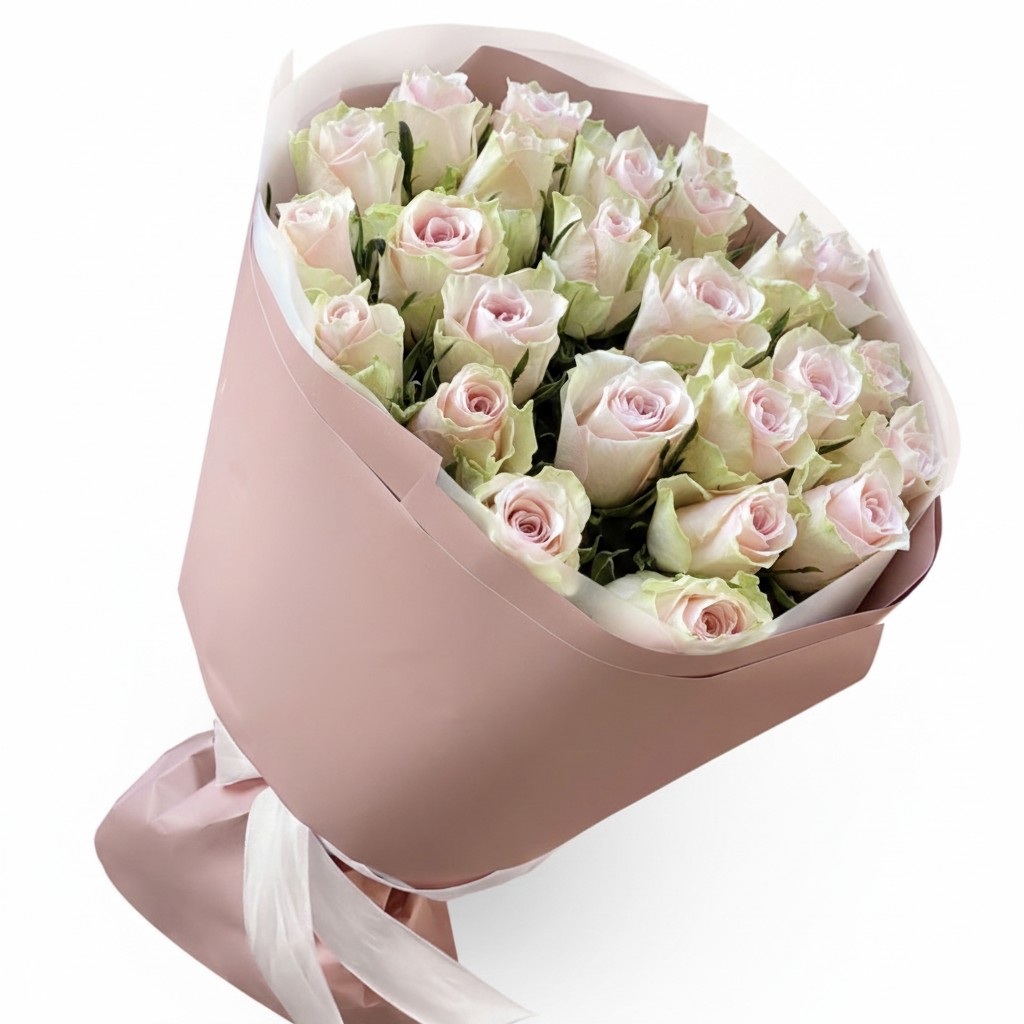 25 Pink Athena Roses Bouquet