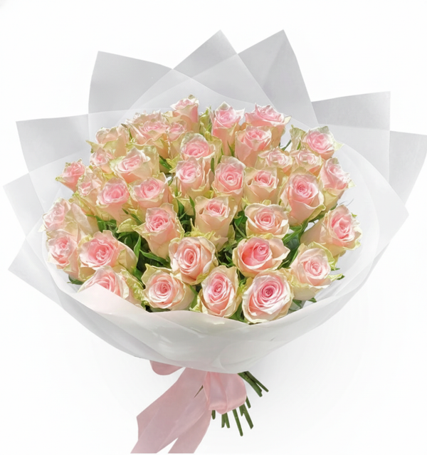 35 Pink Athena Roses Bouquet
