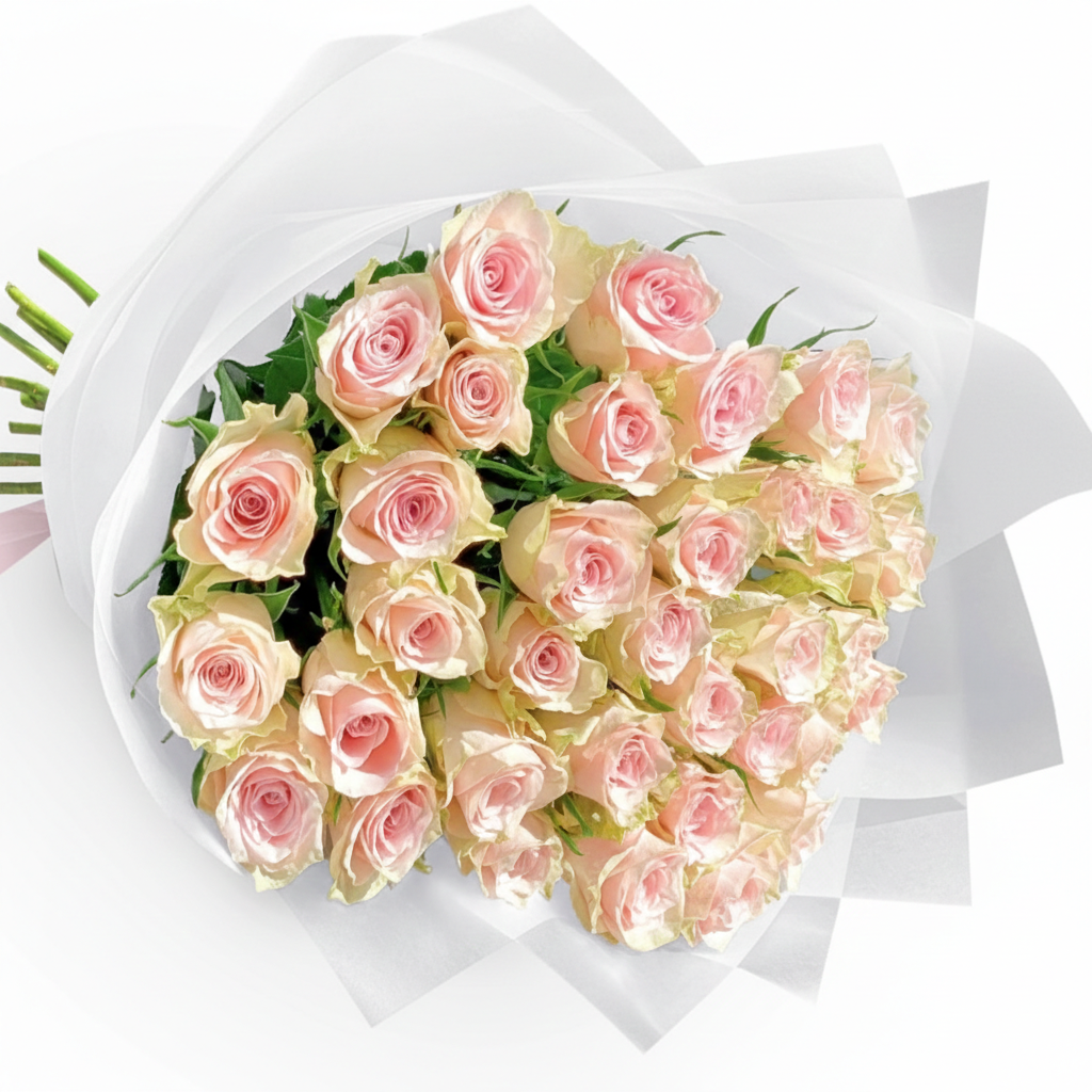 35 Pink Athena Roses Bouquet