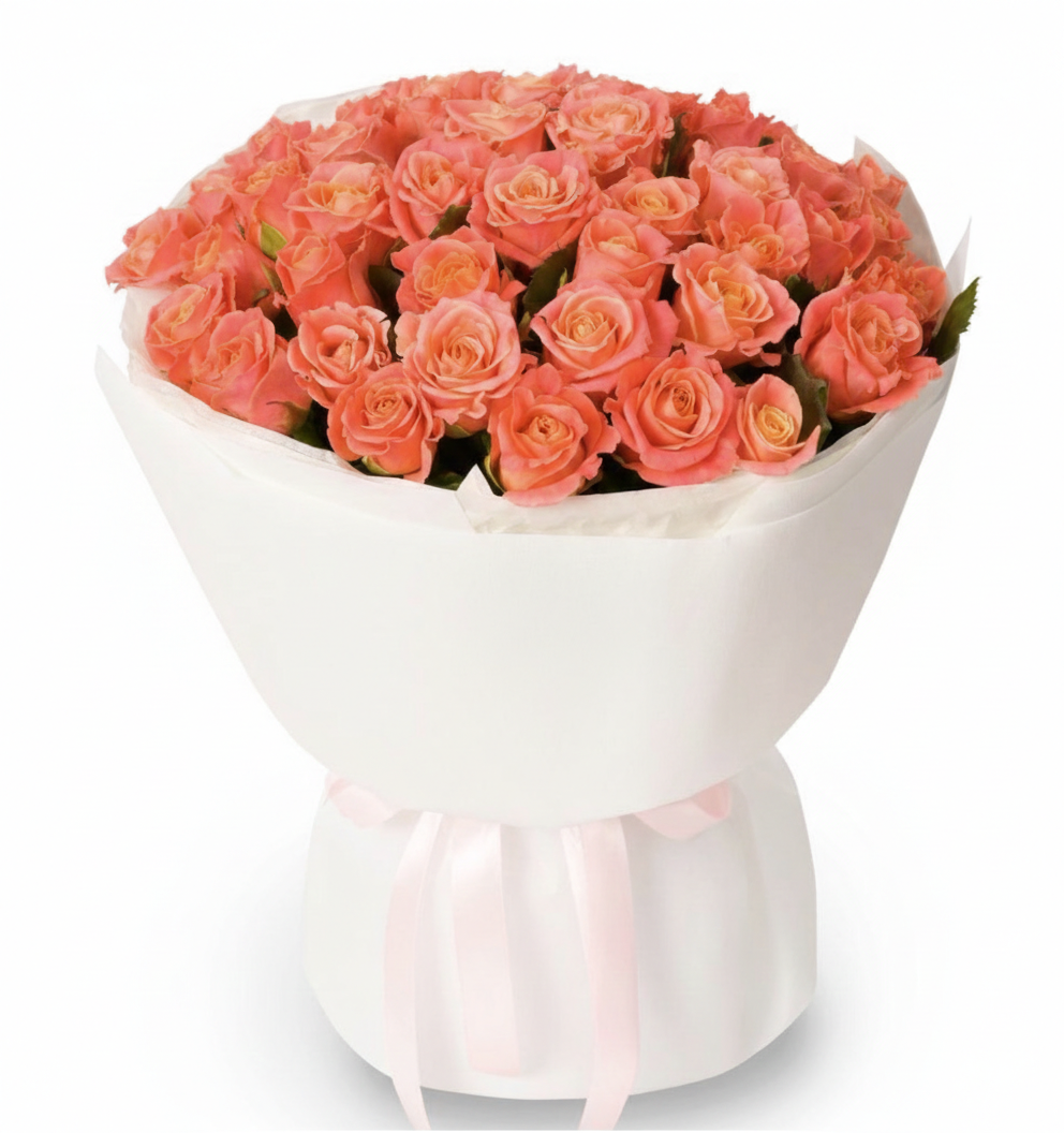 51 Coral Roses Bouquet