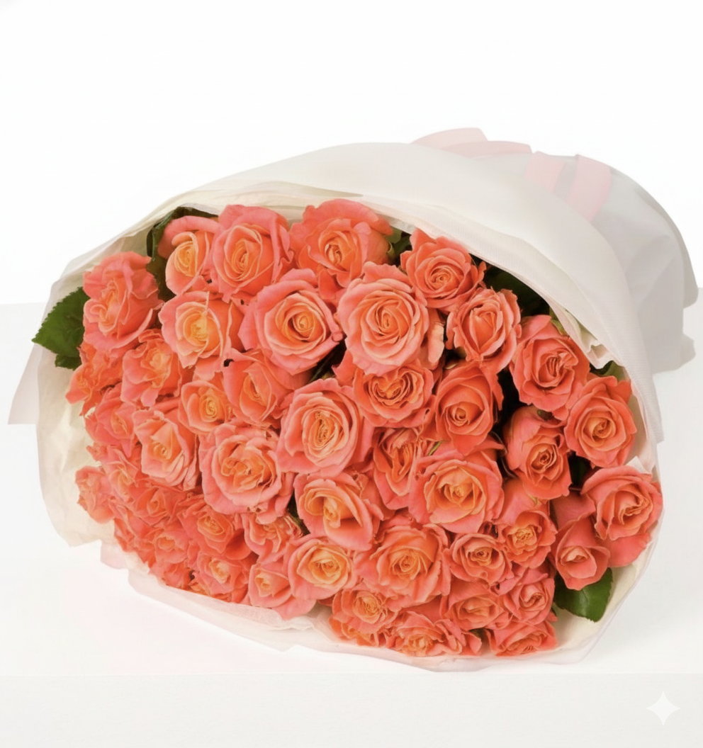 51 Coral Roses Bouquet