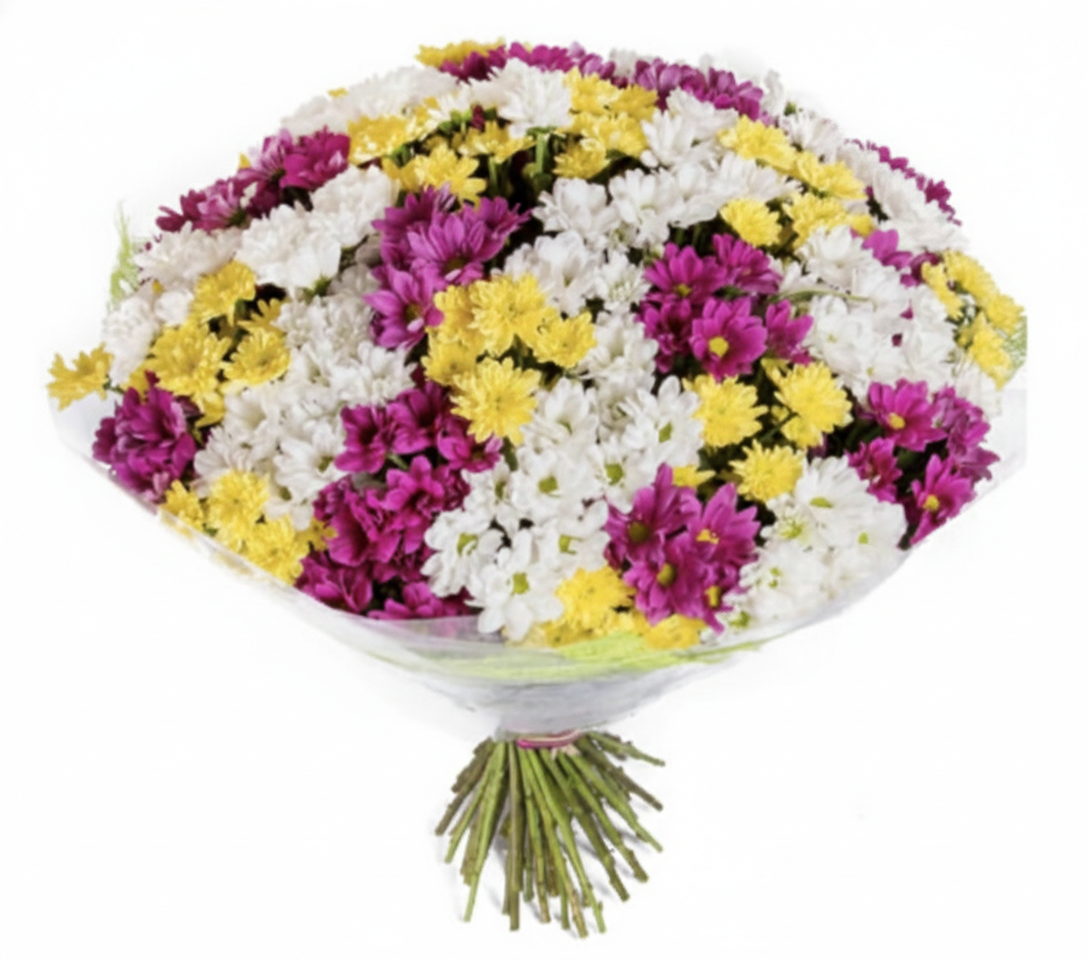 51 Multicolored Chrysanthemums Bouquet