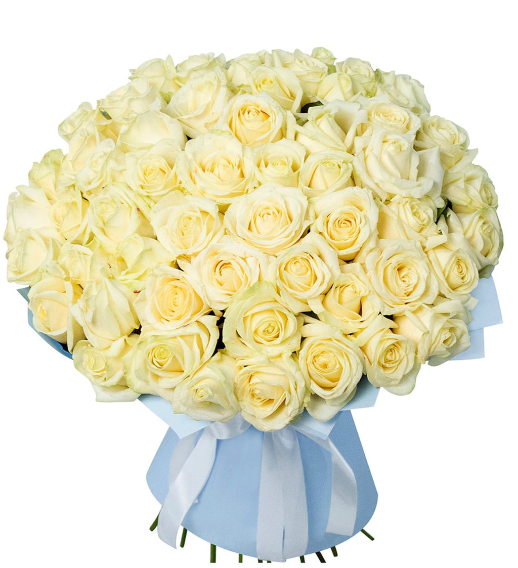 51 White Roses Elegant Bouquet