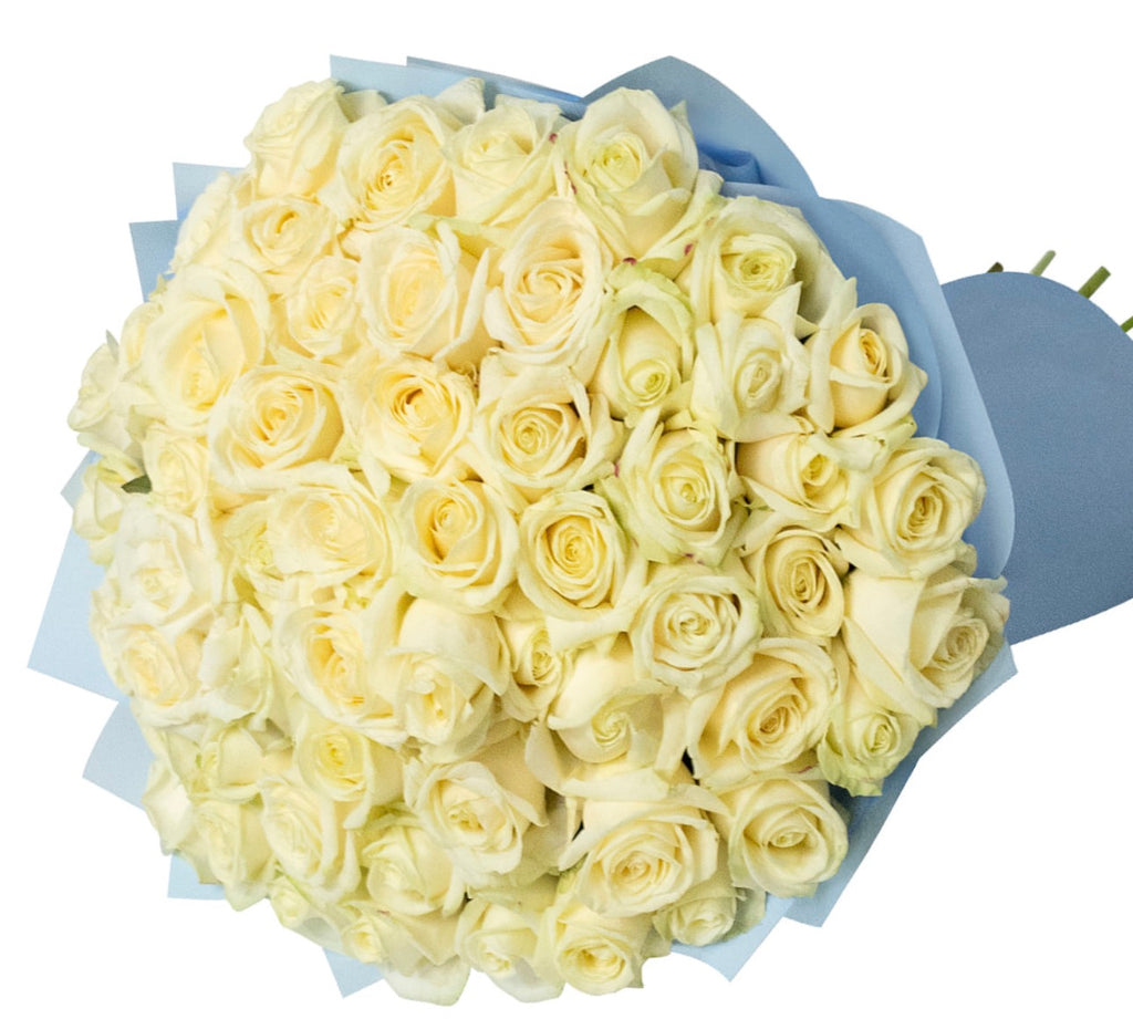 51 White Roses Elegant Bouquet