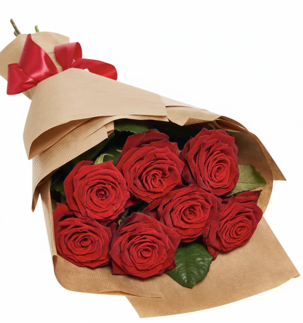 7 Red Roses Eco Bouquet