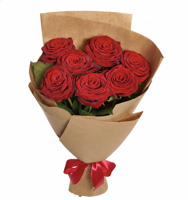 7 Red Roses Eco Bouquet