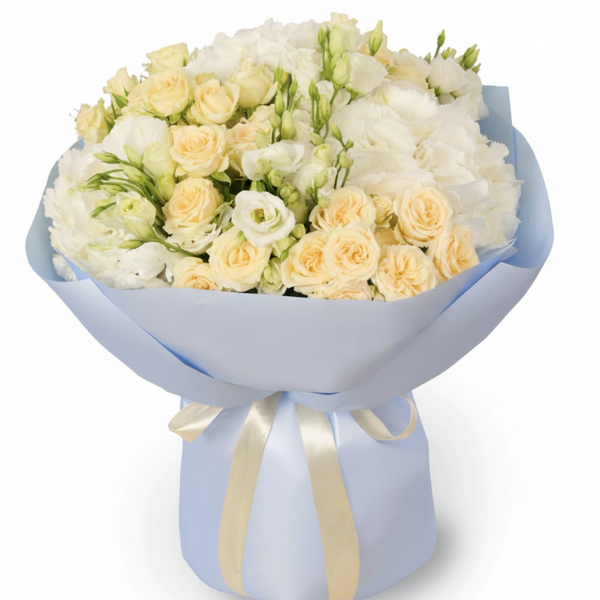 Ariana Bouquet – Hydrangeas & Cream Roses,Product Description