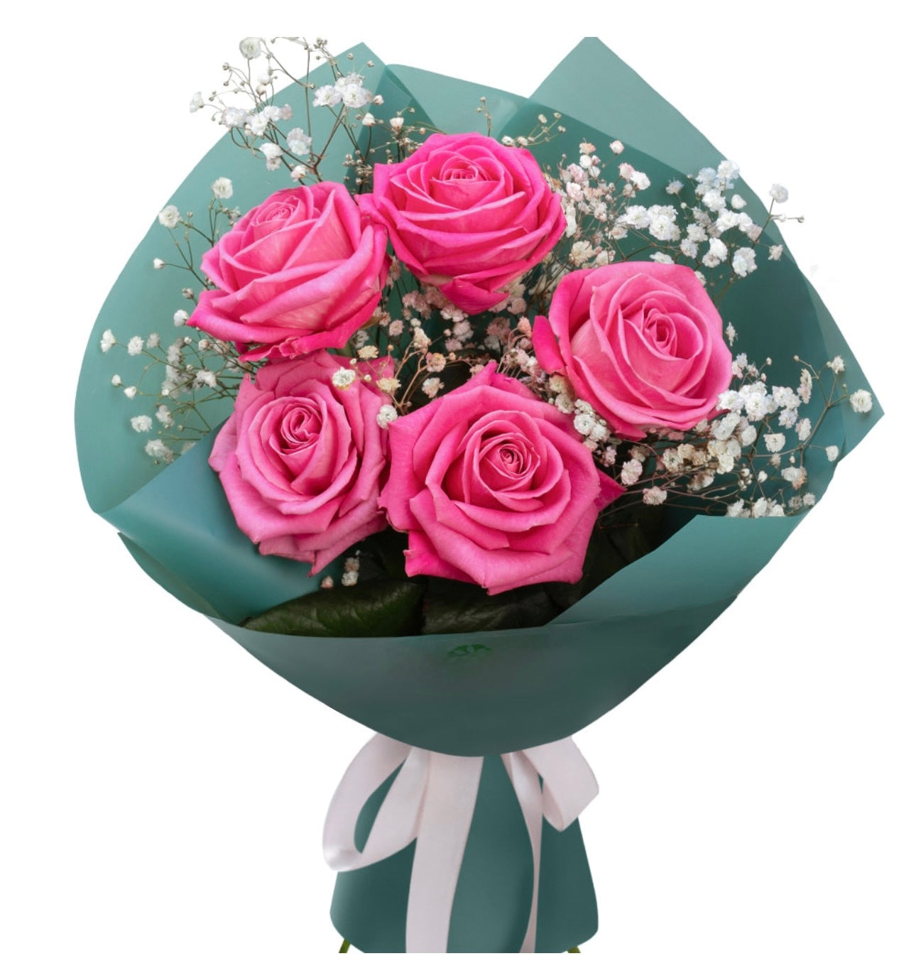 Color of Love – 5 Pink Roses Bouquet
