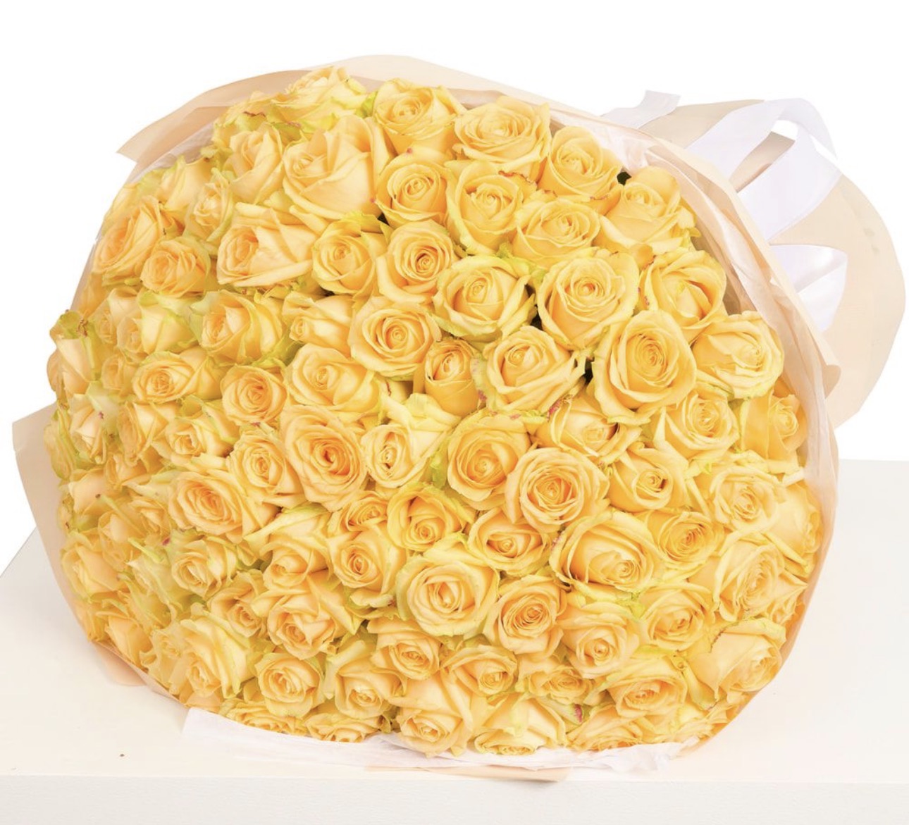 Cream Horizon Bouquet of 101 cream roses