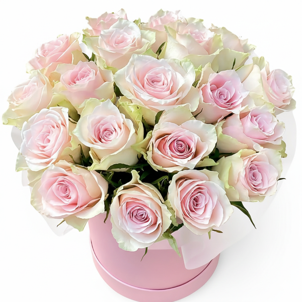 Flowers in a Box – 19 Pink Athena Roses