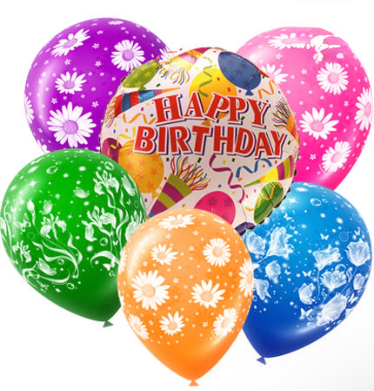 Happy Birthday Helium Balloon Mix