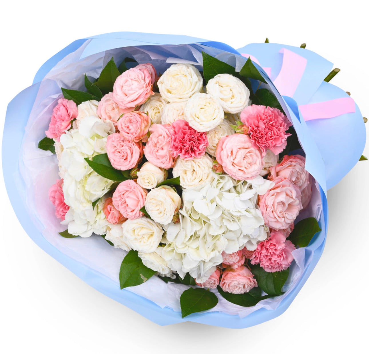 Juno Bouquet – Hydrangeas & Peony Spray Roses