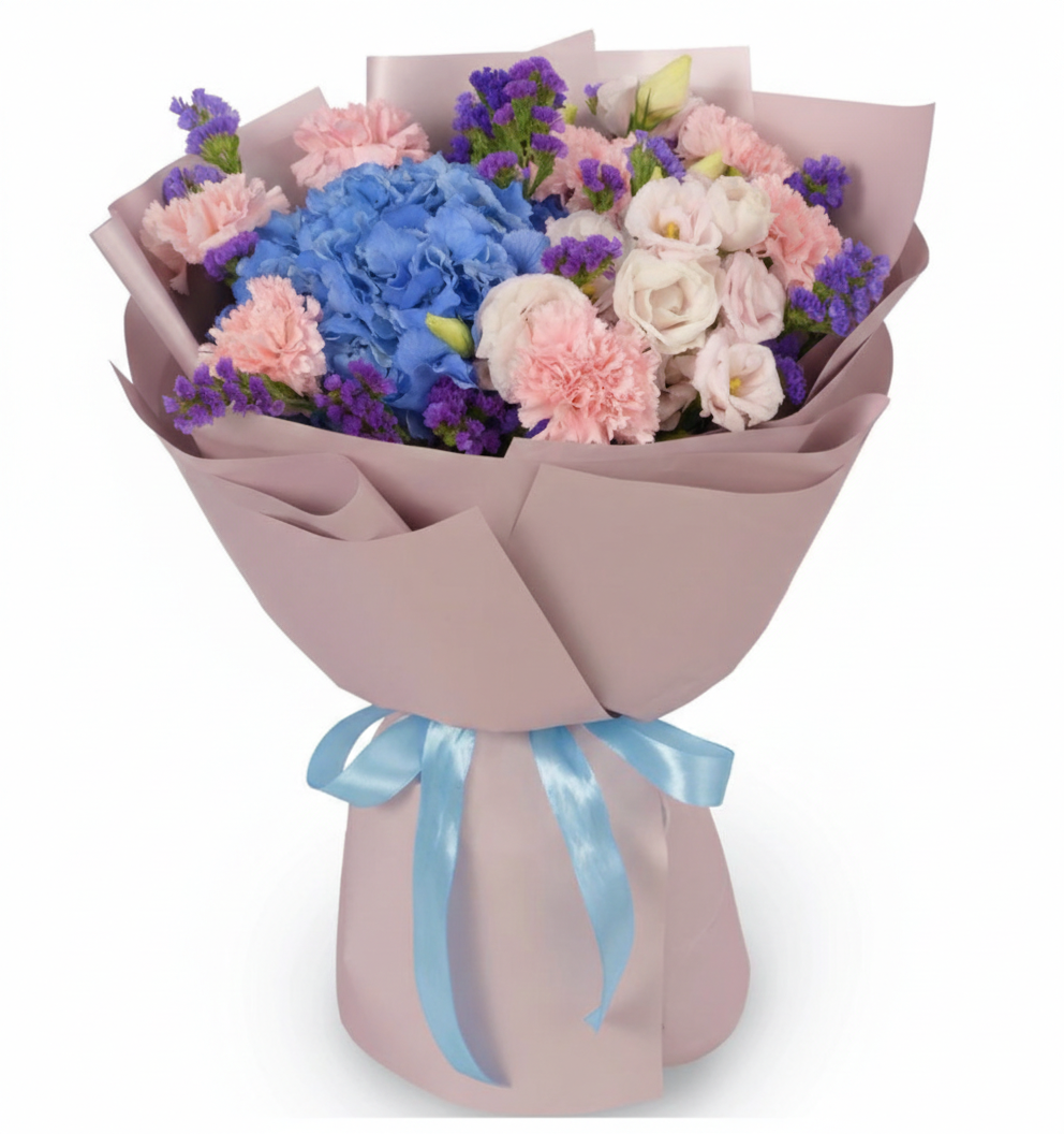 Love Light Bouquet – Hydrangea & Pink Florals