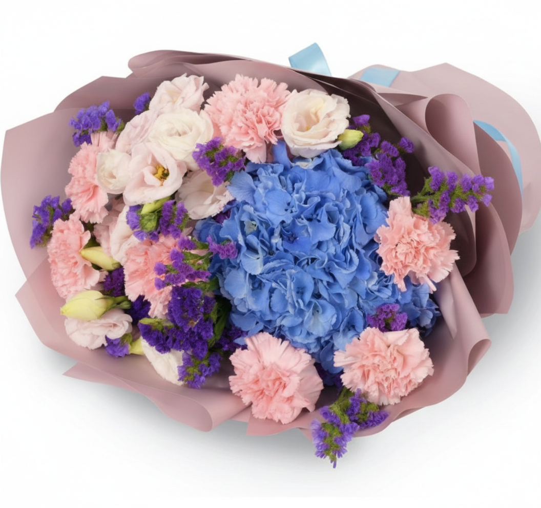 Love Light Bouquet – Hydrangea & Pink Florals